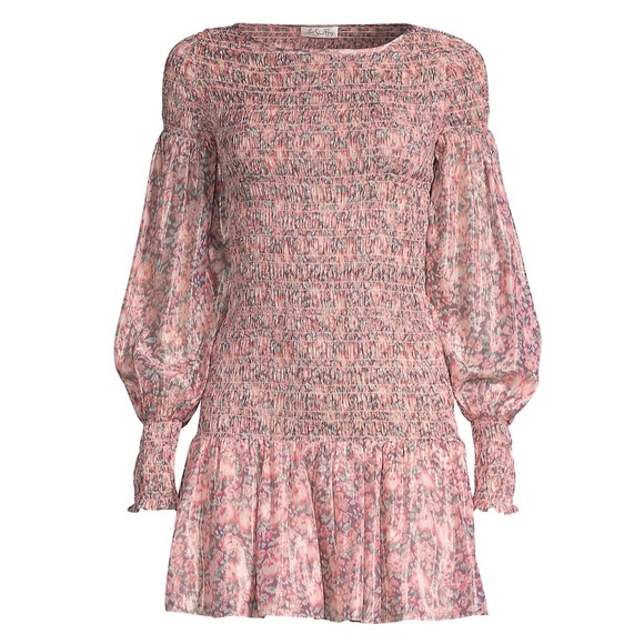 NWOT LOVESHACKFANCY SCARLETT SMOKE SILK MINI DRESS - Picture 5 of 11